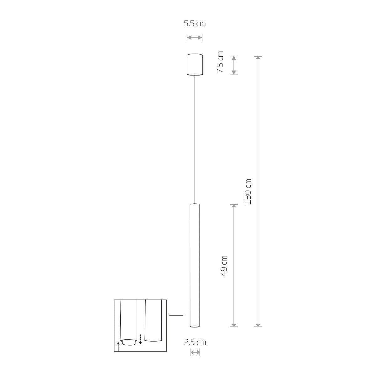 Nowodvorski Lampa wisząca LASER 490 10W only LED 50/60Hz - Lity mosiądz - Miedziany 8798