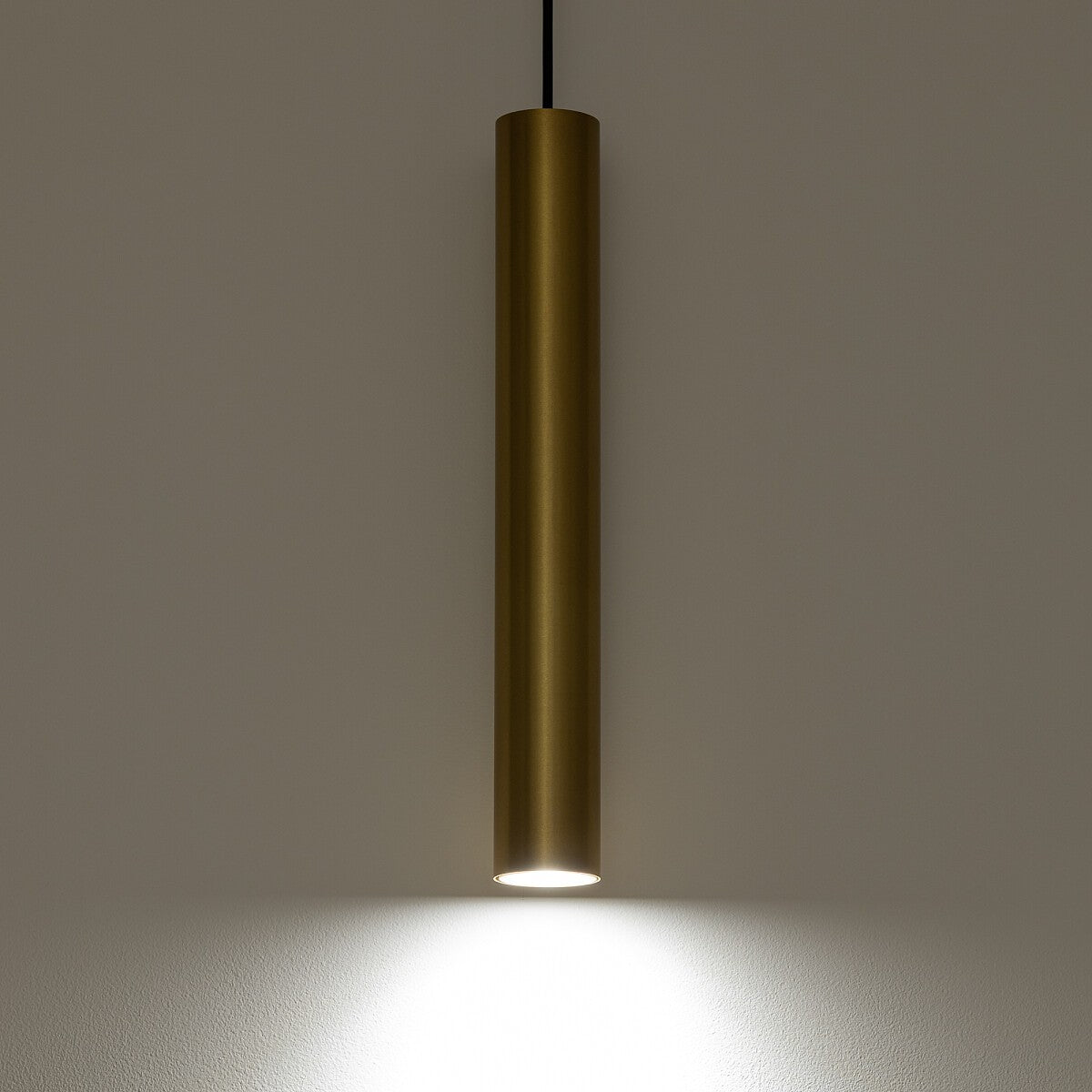 Nowodvorski Lampa wisząca EYE L 10W only LED 50/60Hz - Lity mosiądz - Miedziany 8800 - lampa włączona
