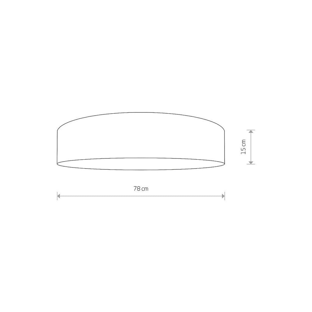 Nowodvorski Plafon TURDA 15W only LED 50/60Hz - Tkanina - Złoty I 8802