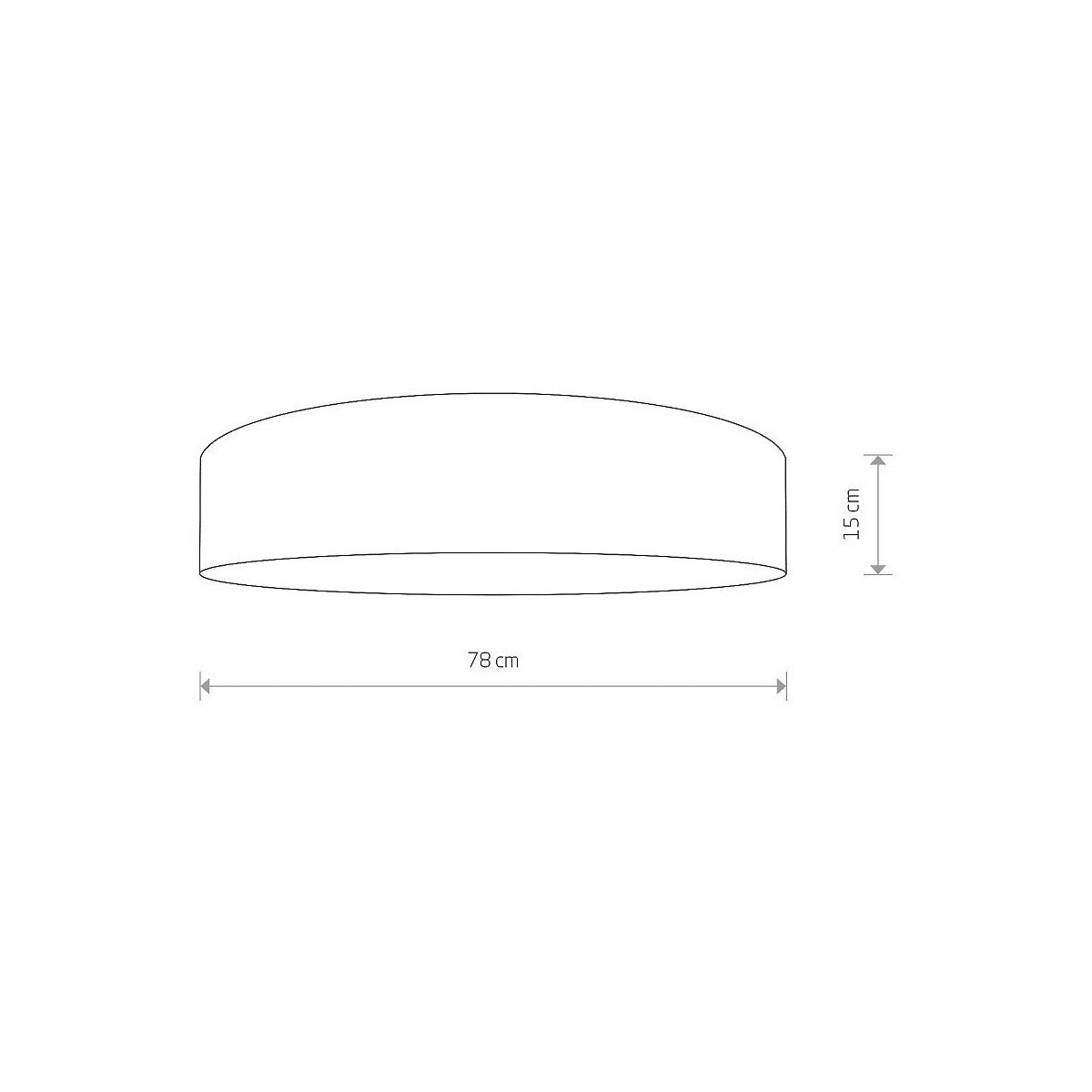 Nowodvorski Plafon TURDA 15W only LED 50/60Hz - Tkanina - Złoty I 8802