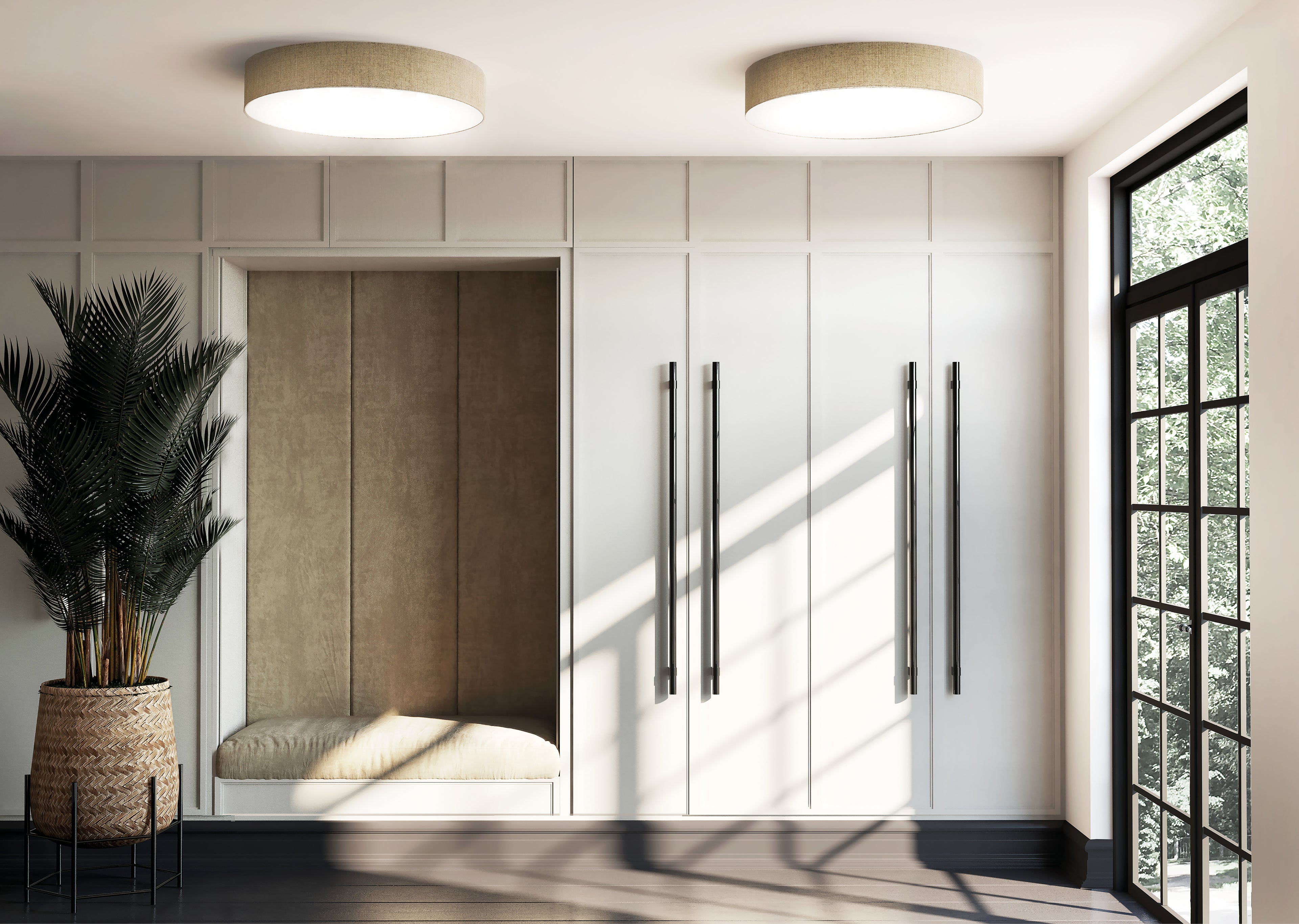 Nowodvorski Plafon TURDA 15W only LED 50/60Hz - Tkanina - Złoty I