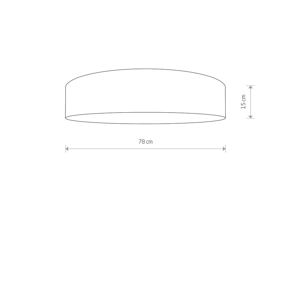 Nowodvorski Plafon TURDA 15W only LED 50/60Hz - Tkanina - Złoty I 8802