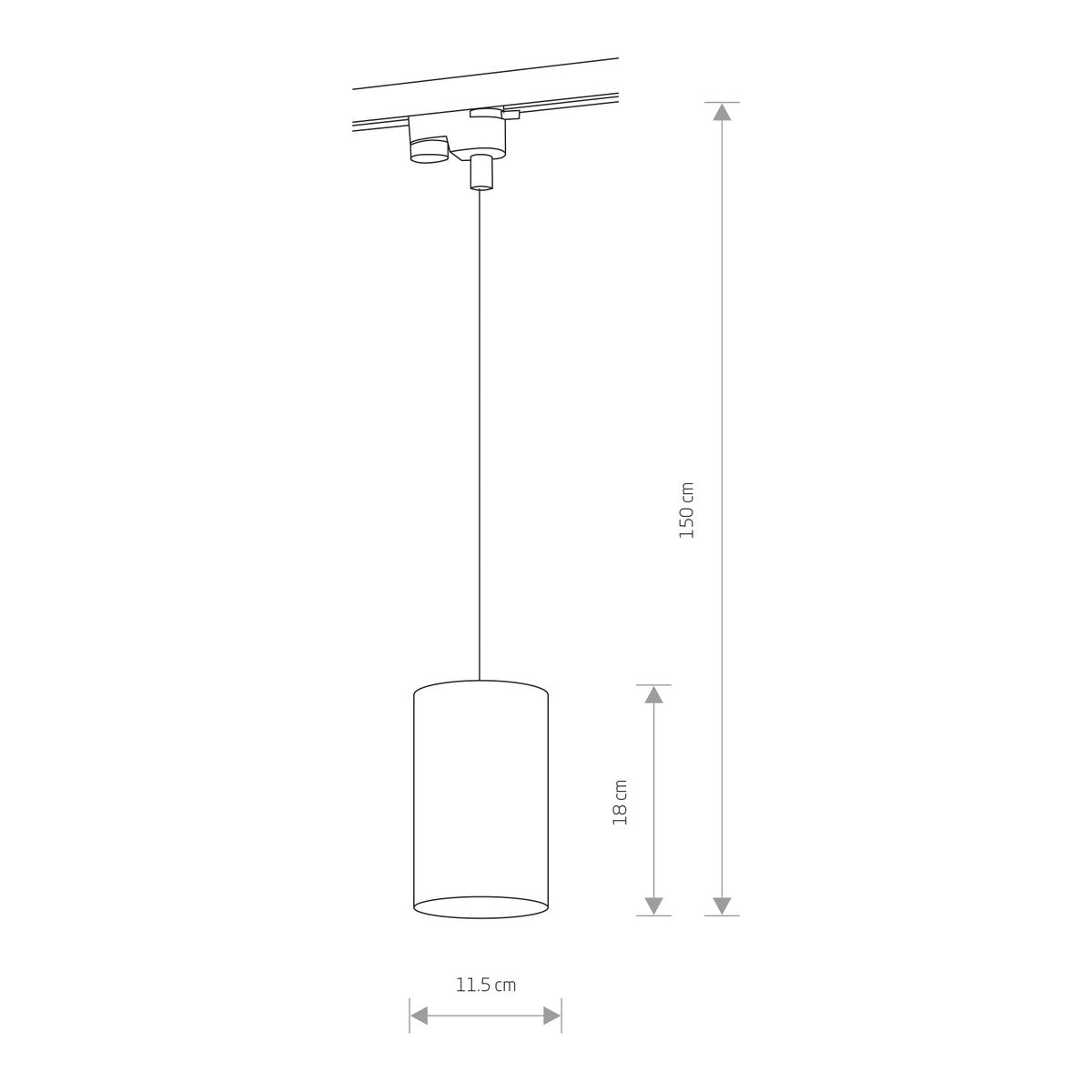 Nowodvorski System szynowy PROFILE BIT 1-obwodowy Profile Lampa 15W only LED - Stal lakierowana - Czarny 8823