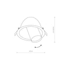 Nowodvorski Lampa downlights podtynkowa DOT 10W only LED 50/60Hz - Stal lakierowana - Czarny 8826