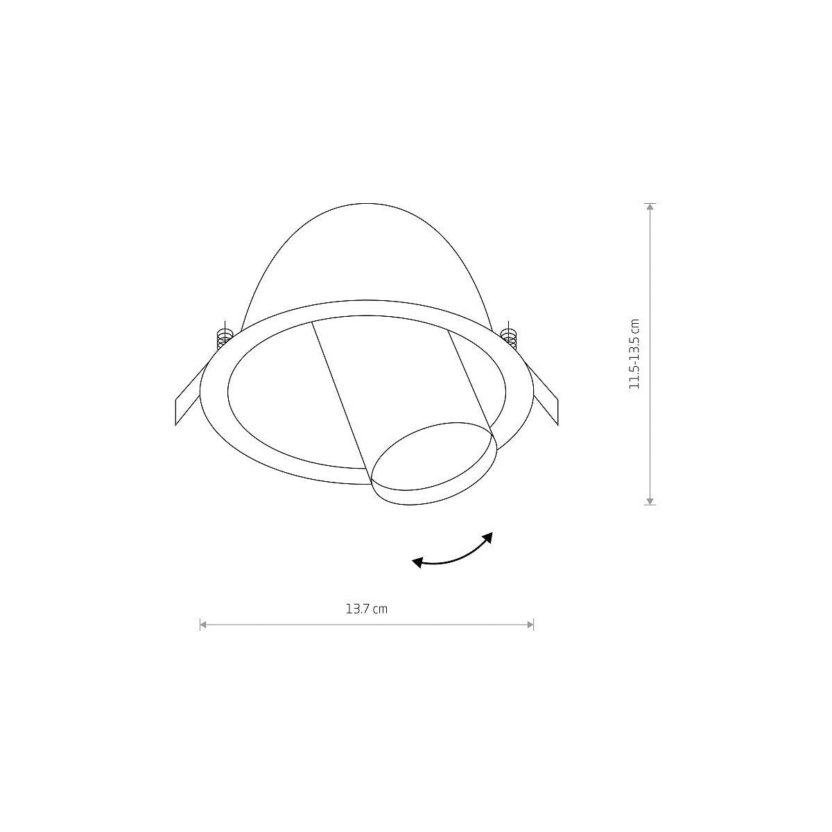 Nowodvorski Lampa downlights podtynkowa DOT 10W only LED 50/60Hz - Stal lakierowana - Czarny 8826