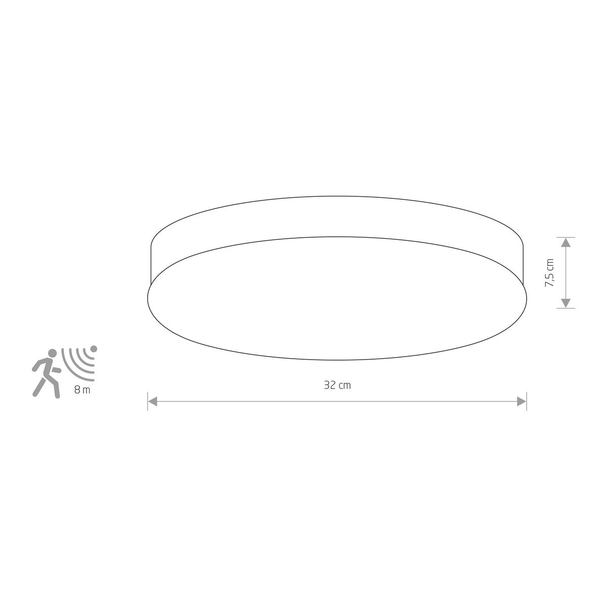 Nowodvorski Plafon KASAI SENSOR 10W only LED 50/60Hz - Stal chromowana - Chrom 8827