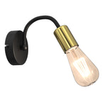 kinkiet Dow black/gold 1xE27