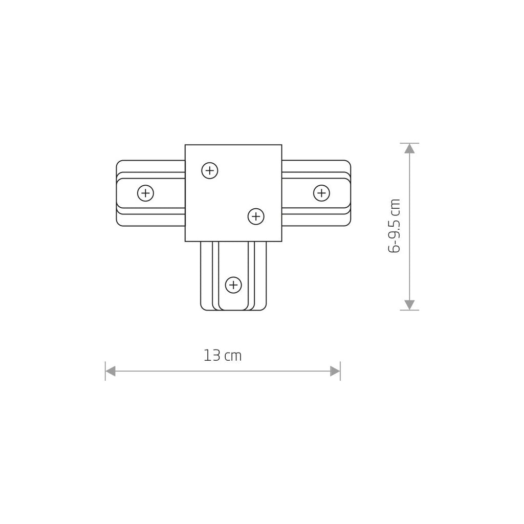 Nowodvorski System szynowy PROFILE RECESSED T CONNECTOR 1-obwodowy Profile - Tworzywo sztuczne PC - Czarny 8835