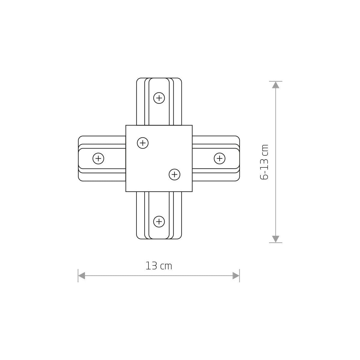 Nowodvorski System szynowy PROFILE RECESSED X CONNECTOR 1-obwodowy Profile - Tworzywo sztuczne PC - Biały 8836