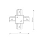 Nowodvorski System szynowy PROFILE RECESSED X CONNECTOR 1-obwodowy Profile - Tworzywo sztuczne PC - Czarny 8837
