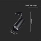 50W COB Lampa LED na szynoprzewód / Barwa: 3w1 / Obudowa: Czarna