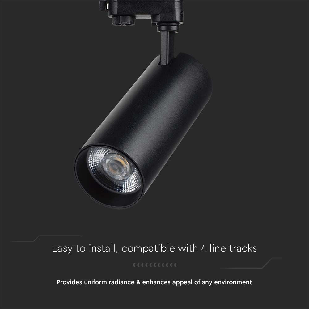 50W COB Lampa LED na szynoprzewód / Barwa: 3w1 / Obudowa: Czarna