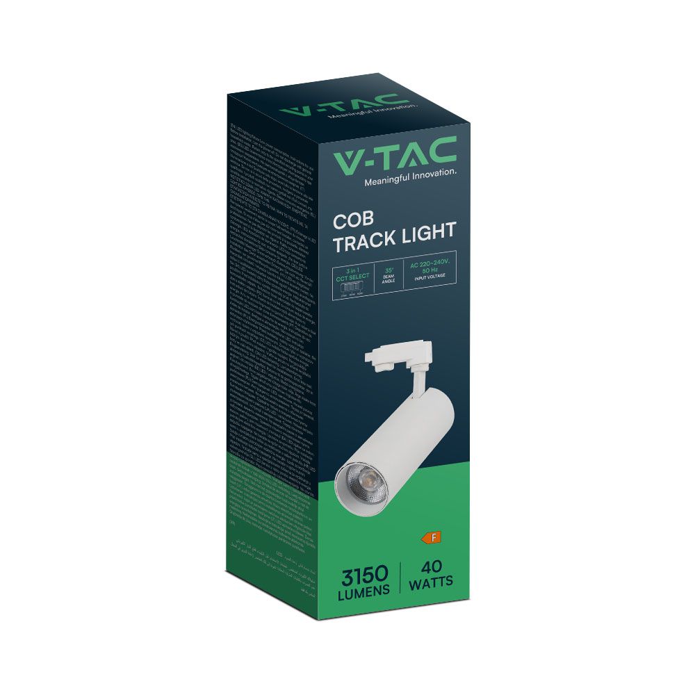 50W COB Lampa LED na szynoprzewód / Barwa: 3w1 / Obudowa: Biała