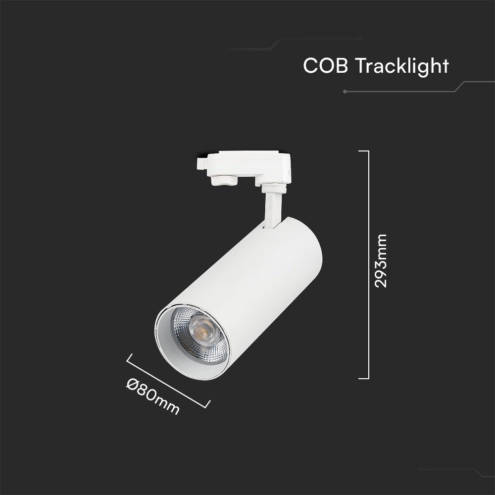 50W COB Lampa LED na szynoprzewód / Barwa: 3w1 / Obudowa: Biała