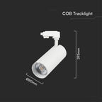 50W COB Lampa LED na szynoprzewód / Barwa: 3w1 / Obudowa: Biała