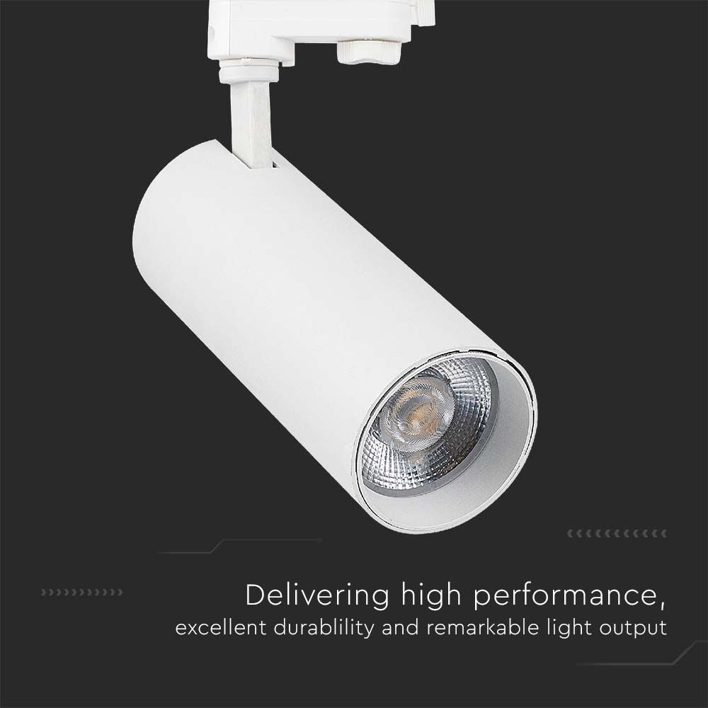 50W COB Lampa LED na szynoprzewód / Barwa: 3w1 / Obudowa: Biała