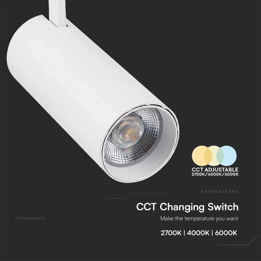 50W COB Lampa LED na szynoprzewód / Barwa: 3w1 / Obudowa: Biała
