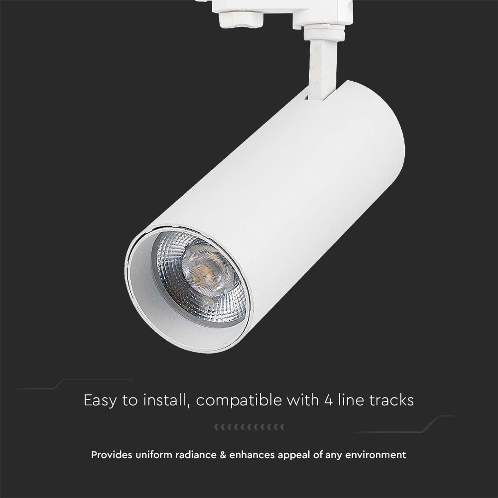 50W COB Lampa LED na szynoprzewód / Barwa: 3w1 / Obudowa: Biała