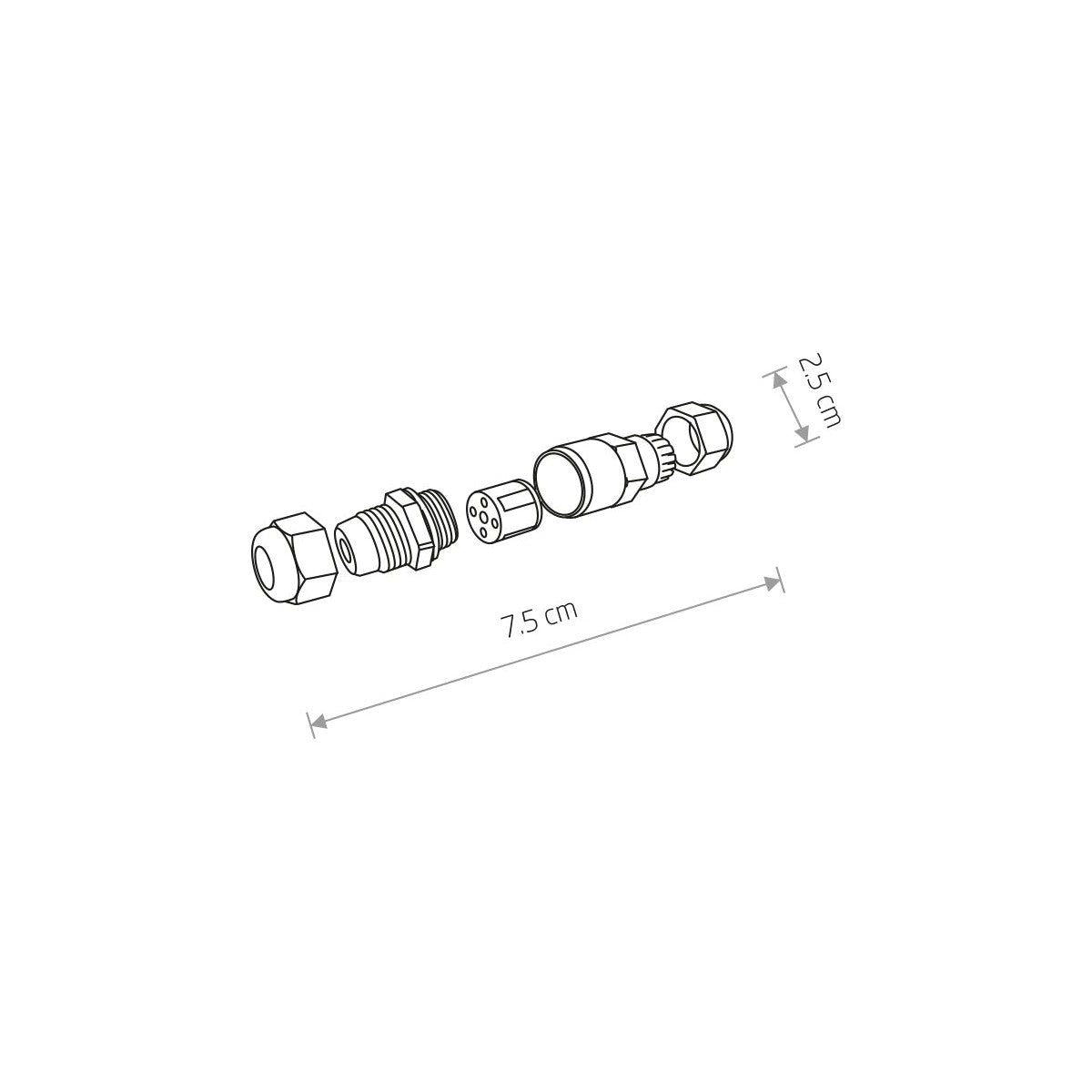Nowodvorski WATERPROOF CONNECTOR IP68 50/60Hz - Tworzywo sztuczne PA 8845