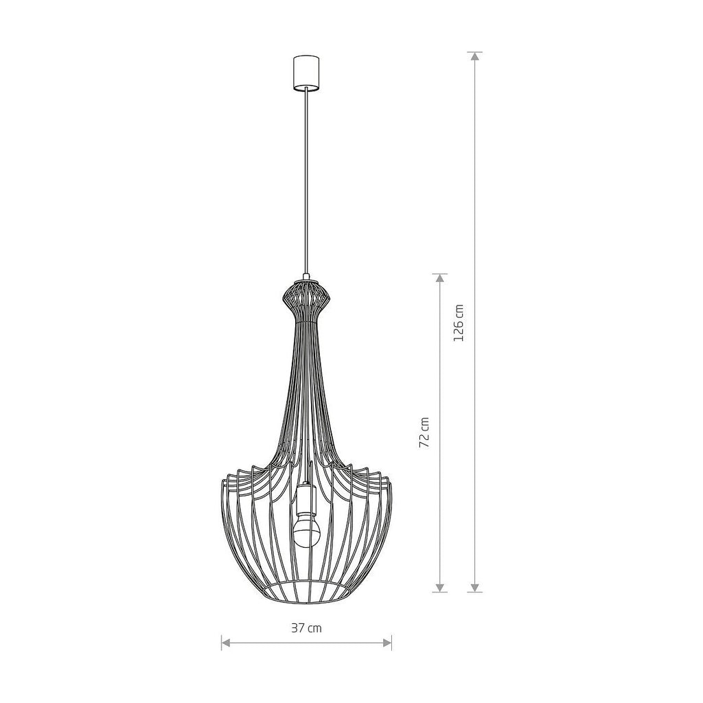 Nowodvorski Lampa wisząca LUKSOR S 25W only LED 50/60Hz - Stal lakierowana - Czarny 8851