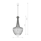 Nowodvorski Lampa wisząca LUKSOR S 25W only LED 50/60Hz - Stal lakierowana - Czarny 8851