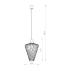 Nowodvorski Lampa wisząca WAVE L 25W only LED 50/60Hz - Stal mosiądzowana - Miedziany 8857