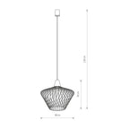 Nowodvorski Lampa wisząca WAVE S 25W only LED 50/60Hz - Stal lakierowana - Czarny 8858