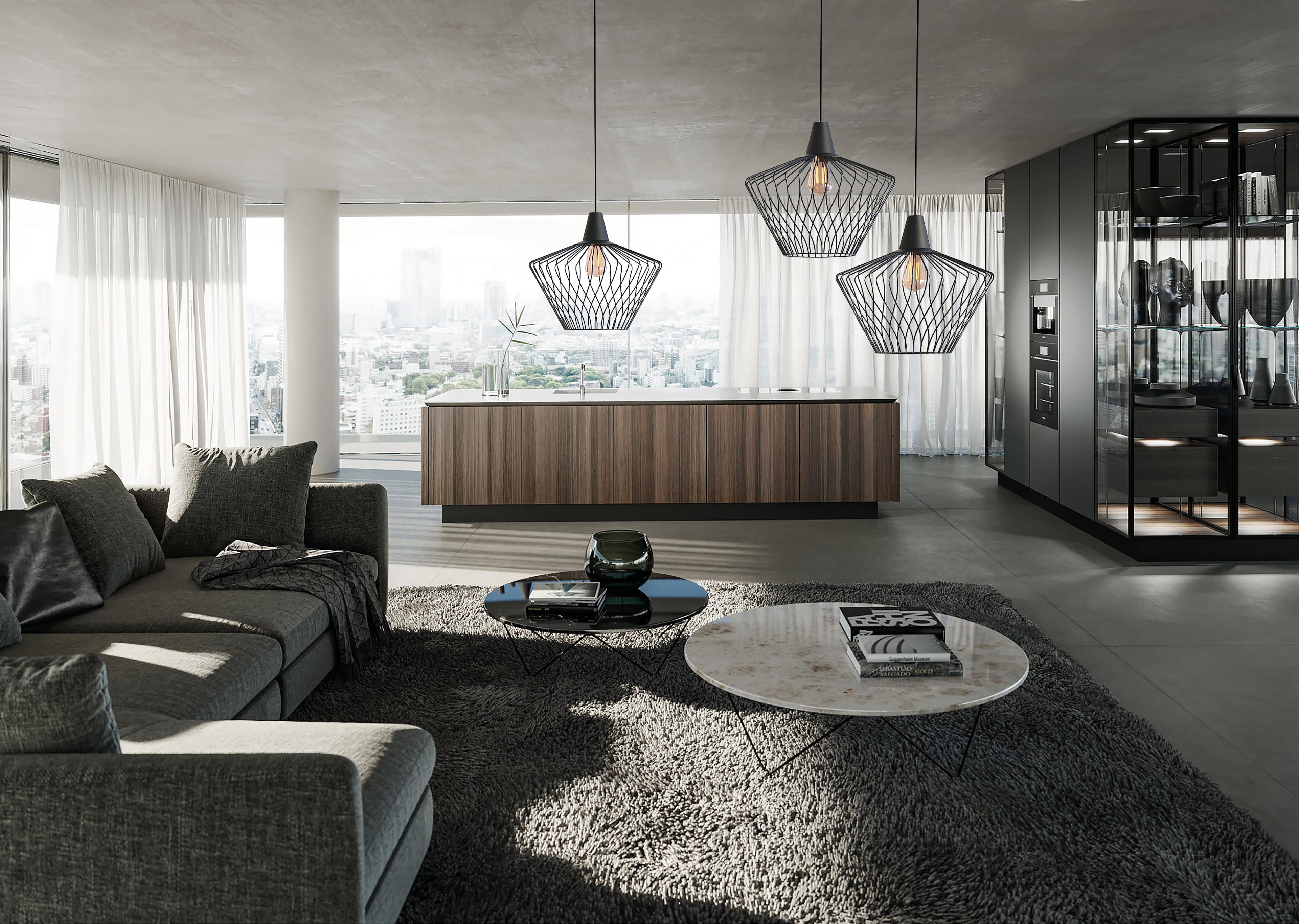 Nowodvorski Lampa wisząca WAVE S 25W only LED 50/60Hz - Stal lakierowana - Czarny