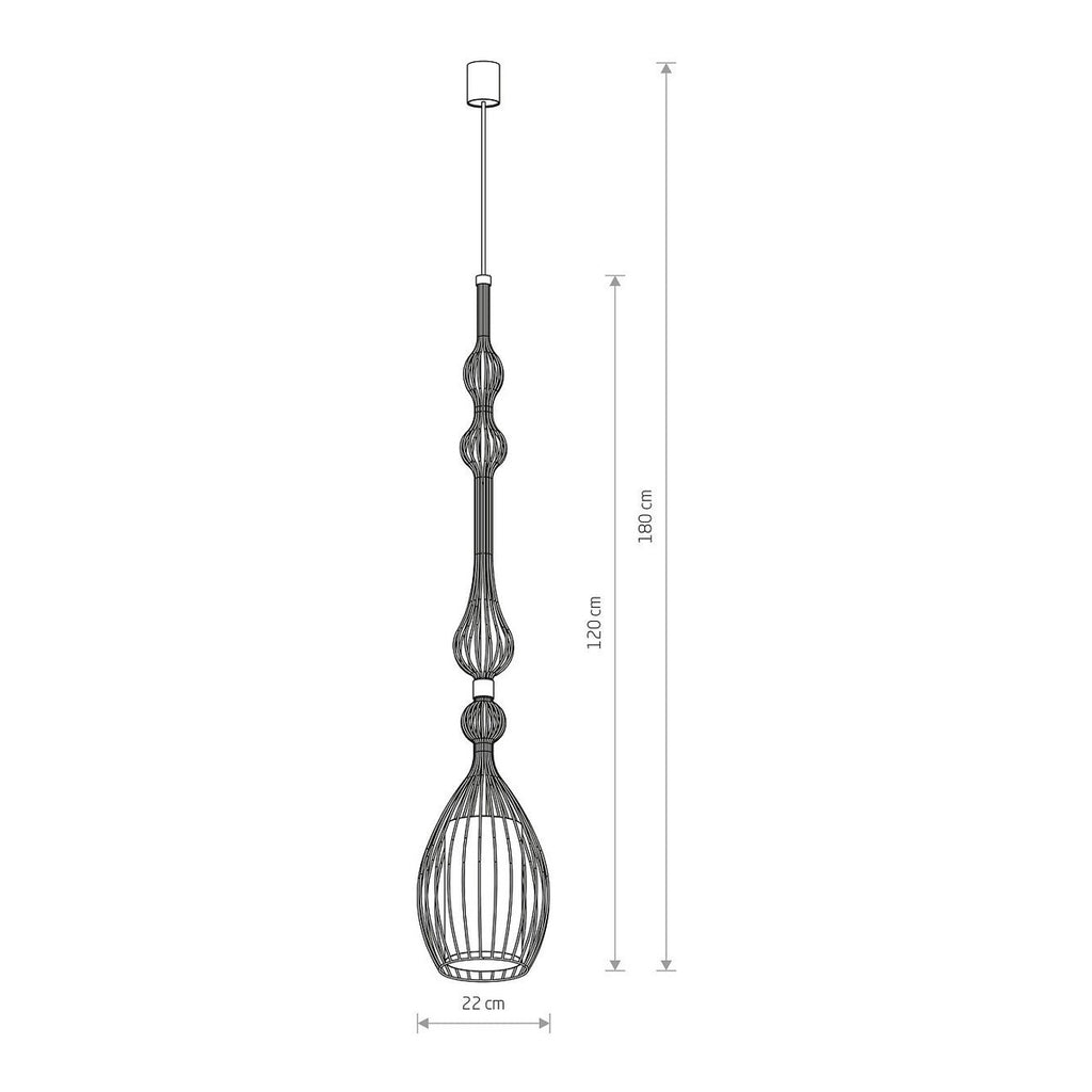 Nowodvorski Lampa wisząca ABI L 25W only LED 50/60Hz - Stal lakierowana - Czarny 8864