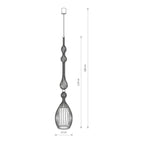 Nowodvorski Lampa wisząca ABI L 25W only LED 50/60Hz - Stal lakierowana - Czarny 8864