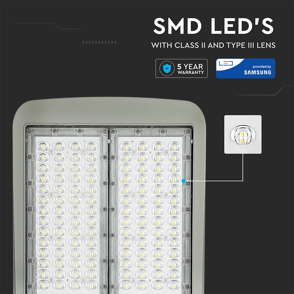 200W Lampa uliczna LED(CLASS II, Zasilacz INVENTRONICS) / Chip SAMSUNG / Barwa:5700K / Ściemniana