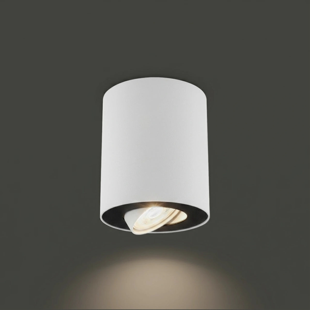 Nowodvorski Lampa downlights natynkowa SET 10W only LED 50/60Hz - Stal lakierowana - Biały IV 8898 - lampa włączona