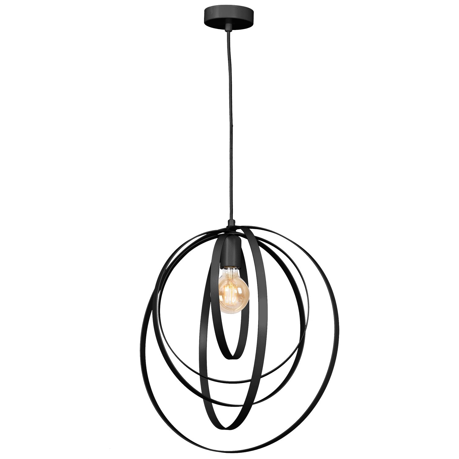 żyrandol Ringo black 1xE27