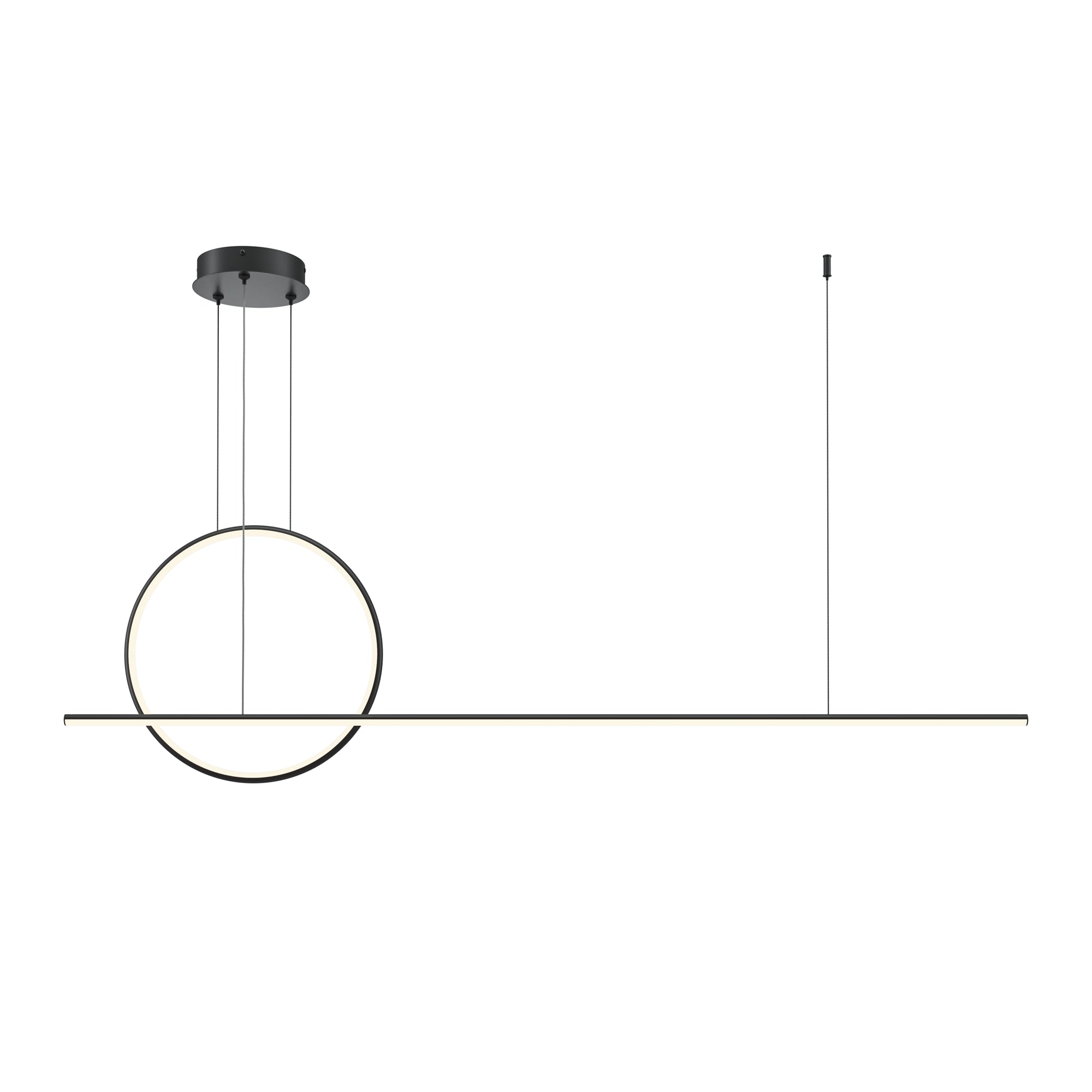 Maytoni Lampa wisząca Halo - Aluminium - Czarny MOD247PL-L49BK