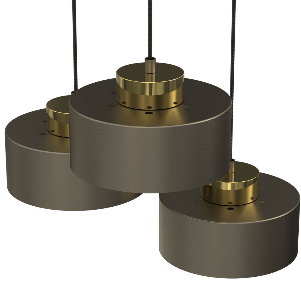 żyrandol Marti plate dia 300 mm titanium-bronze/gold 3xE27