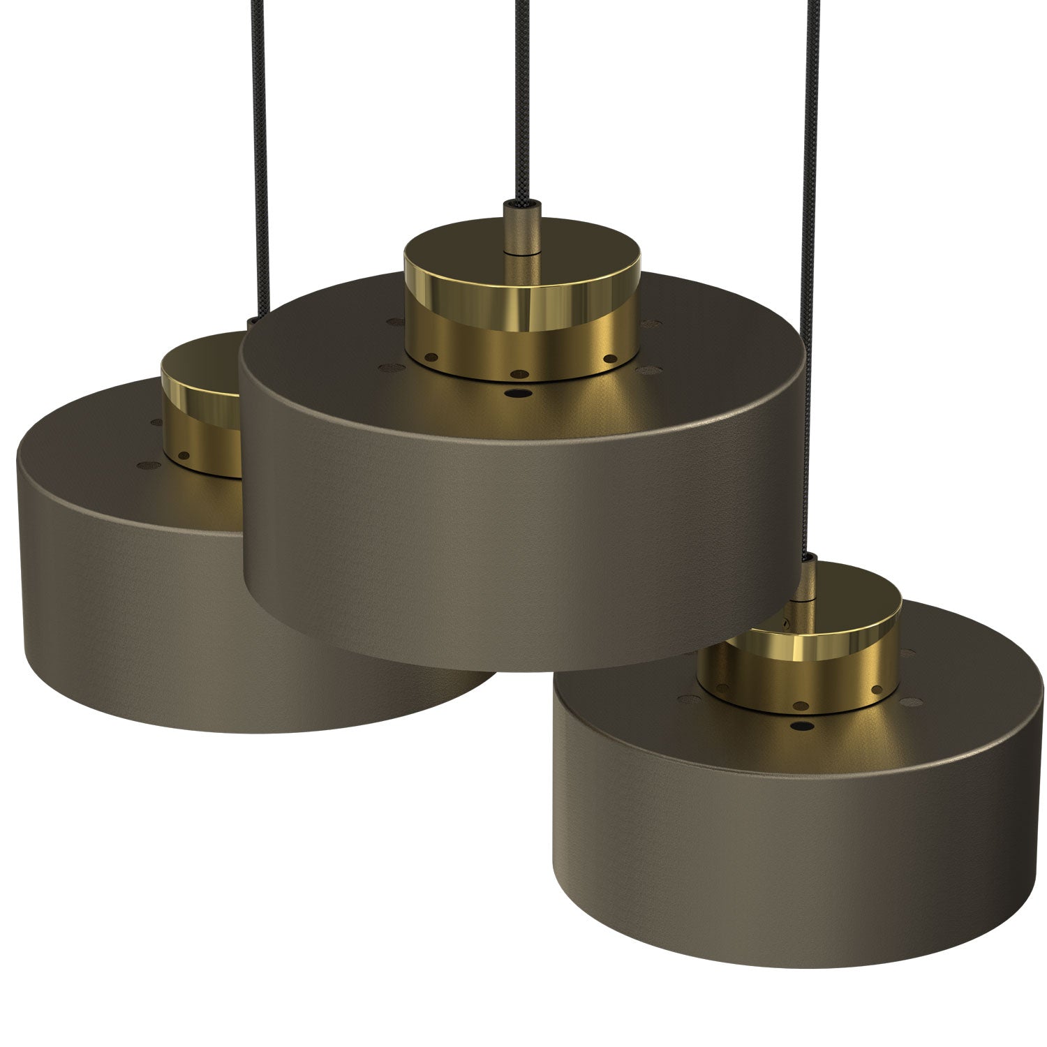 żyrandol Marti plate dia 300 mm titanium-bronze/gold 3xE27