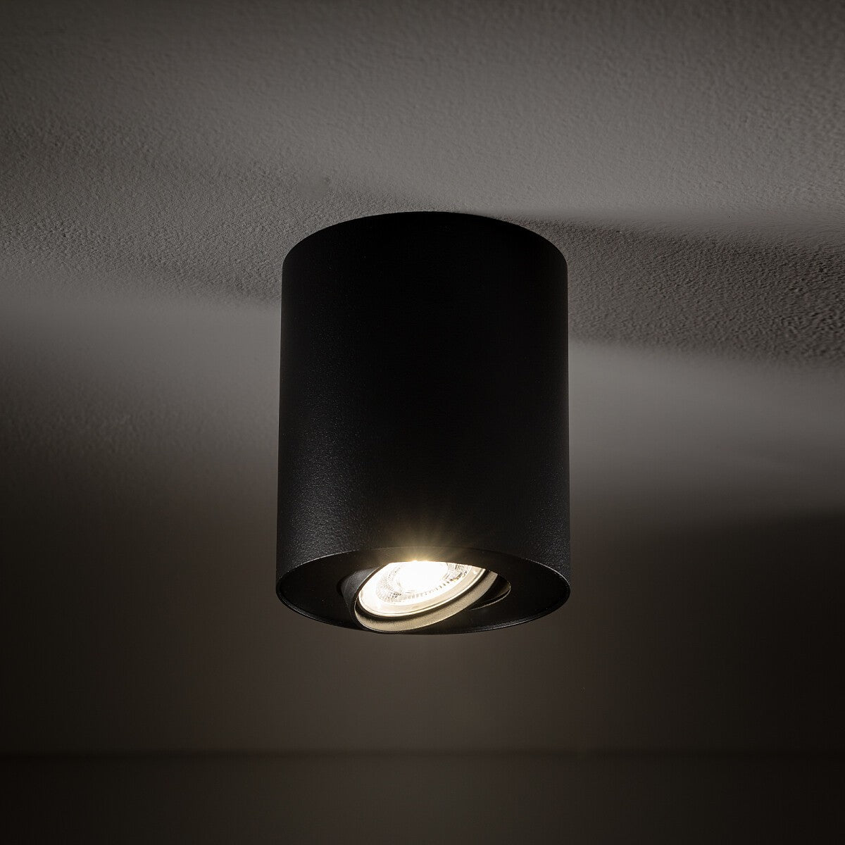 Nowodvorski Lampa downlights natynkowa SET 10W only LED 50/60Hz - Stal lakierowana - Czarny I 8900 - lampa włączona