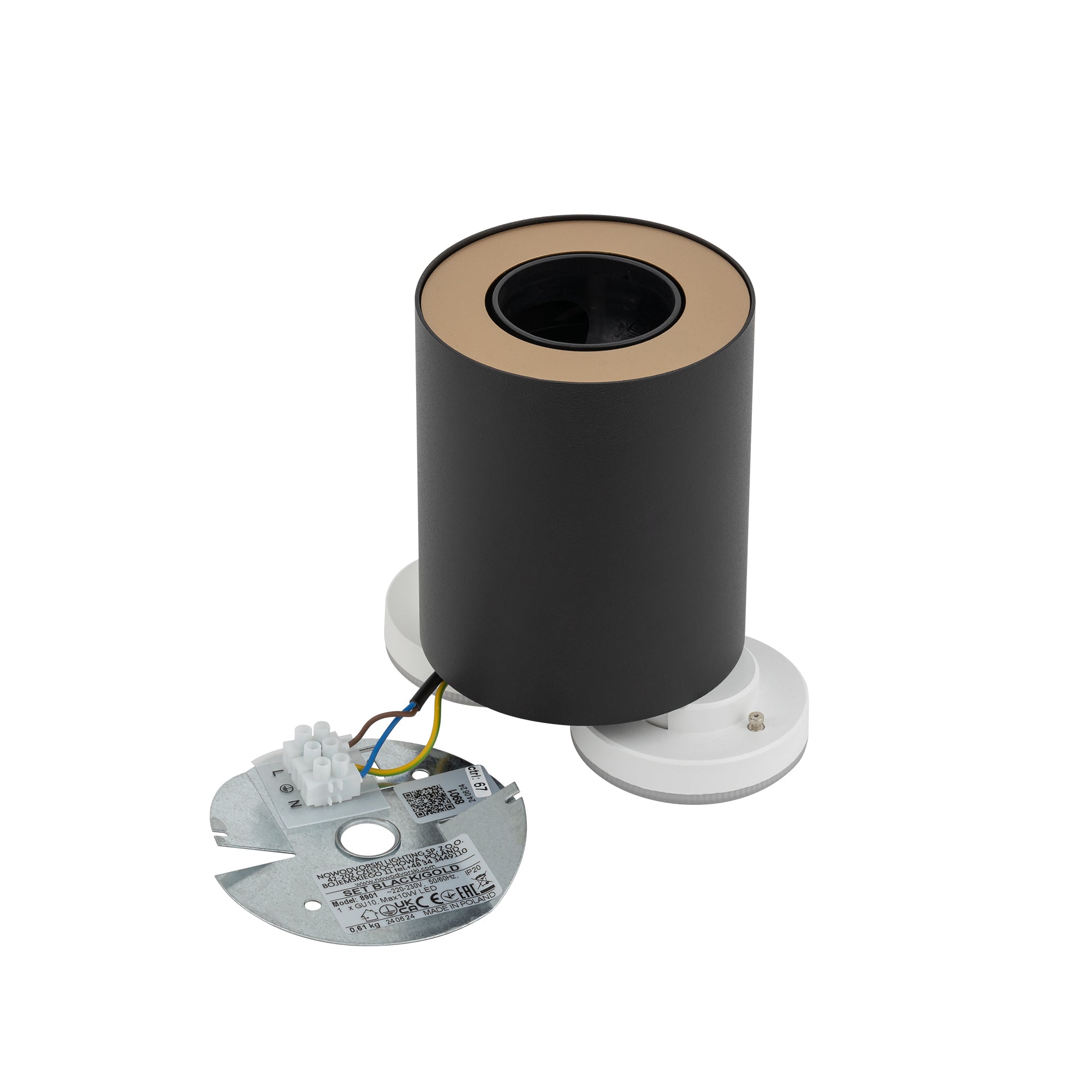 Nowodvorski Lampa downlights natynkowa SET 10W only LED 50/60Hz - Stal lakierowana - Czarny II