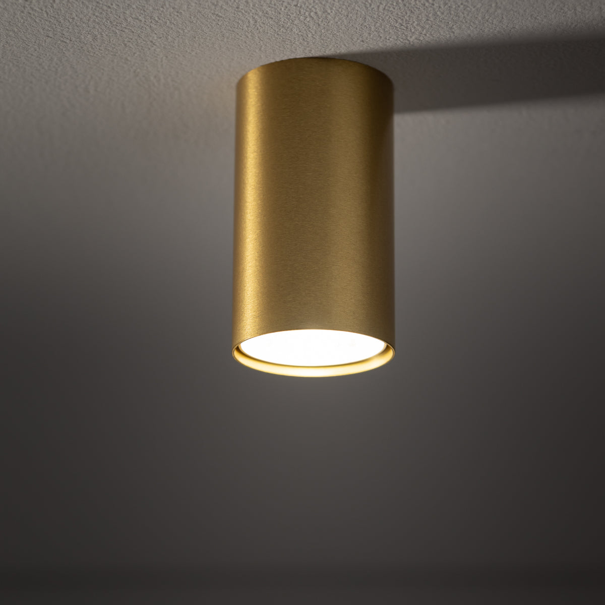 Nowodvorski Lampa downlights natynkowa EYE S 10W only LED 50/60Hz - Lity mosiądz - Miedziany 8911 - lampa włączona
