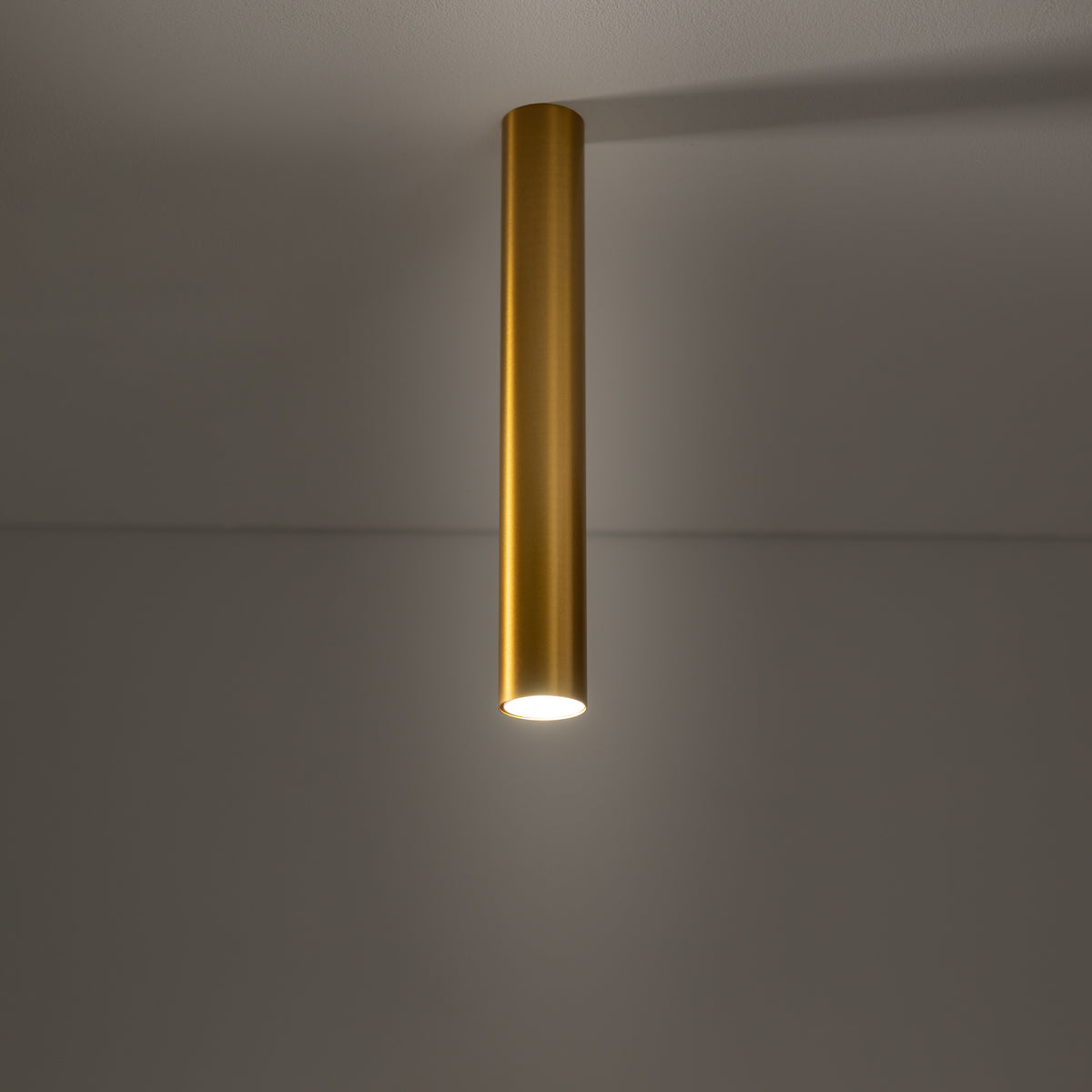 Nowodvorski Lampa downlights natynkowa EYE L 10W only LED 50/60Hz - Lity mosiądz - Miedziany 8913 - lampa włączona
