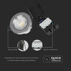 5W Oprawa wpuszczana Spot / Ognioodporność min: 30-60-90 / Chip SAMSUNG / Barwa:400K / Chrom / Opakowanie: 10szt.