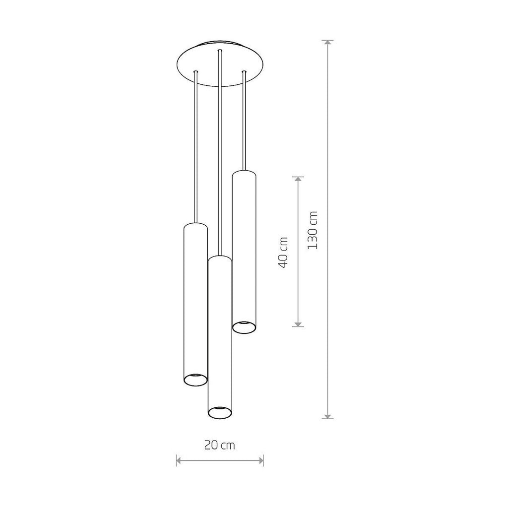 Nowodvorski Lampa wisząca EYE L 3x10W only LED 50/60Hz - Lity mosiądz - Miedziany 8915