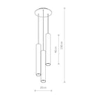 Nowodvorski Lampa wisząca EYE L 3x10W only LED 50/60Hz - Lity mosiądz - Miedziany 8915