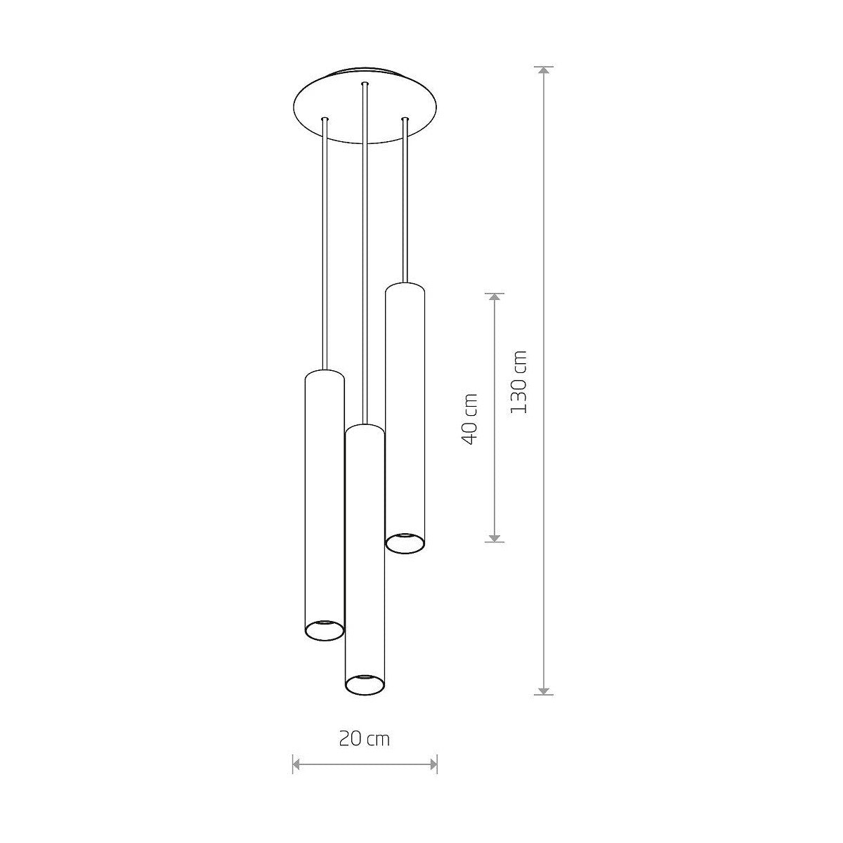 Nowodvorski Lampa wisząca EYE L 3x10W only LED 50/60Hz - Lity mosiądz - Miedziany 8915