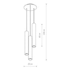 Nowodvorski Lampa wisząca EYE L 3x10W only LED 50/60Hz - Stal lakierowana - Biały 8916