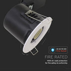 Oprawa wpuszczana downlight GU10 / Ognioodporność min: 30-60-90 / Źródło zamykane pierścieniem / Biały