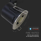 Oprawa wpuszczana downlight GU10 / Ognioodporność min: 30-60-90 / Źródło zamykane pierścieniem / Nikiel