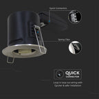 Oprawa wpuszczana downlight GU10 / Ognioodporność min: 30-60-90 / Źródło zamykane pierścieniem / Nikiel