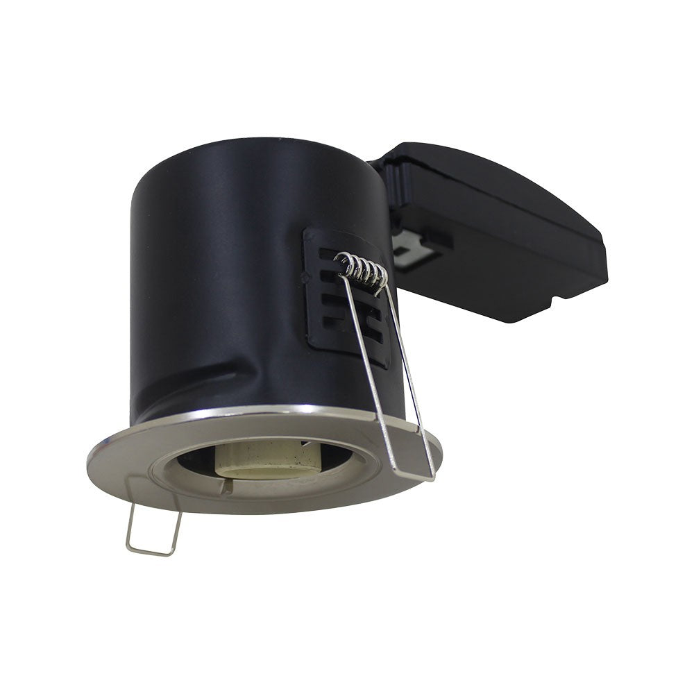 Oprawa wpuszczana downlight GU10 / Ognioodporność min: 30-60-90 / Źródło zamykane pierścieniem / Nikiel