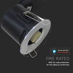 Oprawa wpuszczana downlight GU10 / Ognioodporność min: 30-60-90 / Źródło zamykane pierścieniem / Chrom